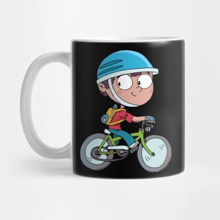 boy with bicycle Mug